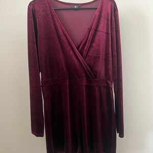 G by Guess Red Long Sleeve Wrap Dress